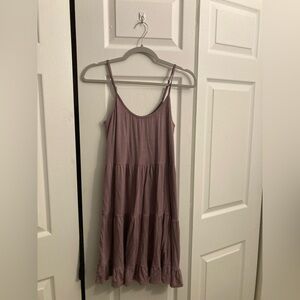 SO muted purple tiered dress